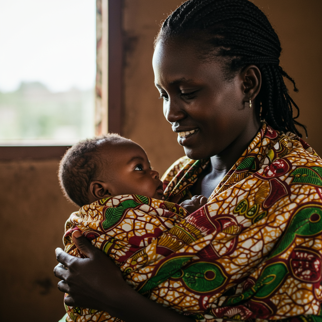 A doctor examining a child